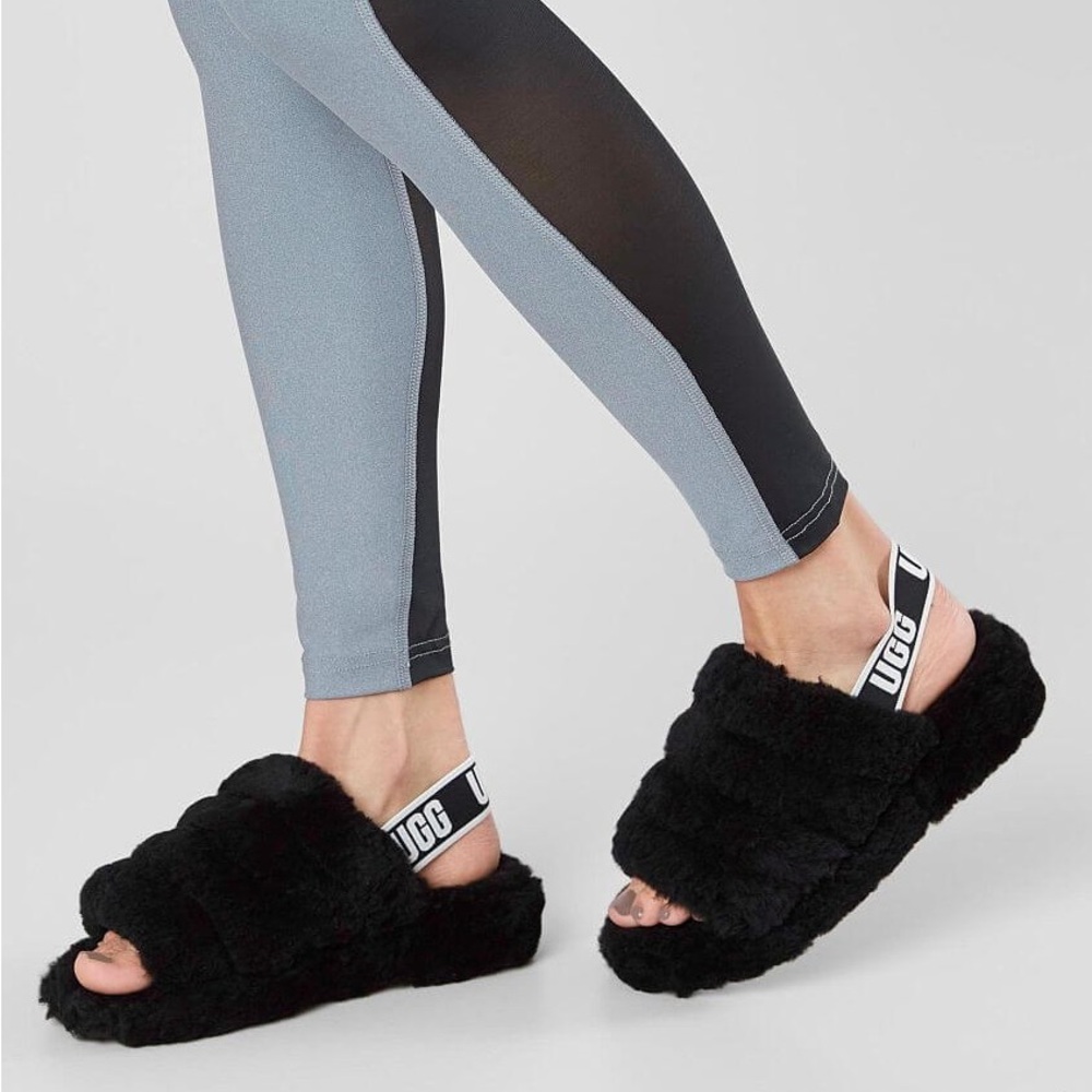 UGG Fluff Yeah Black Slides